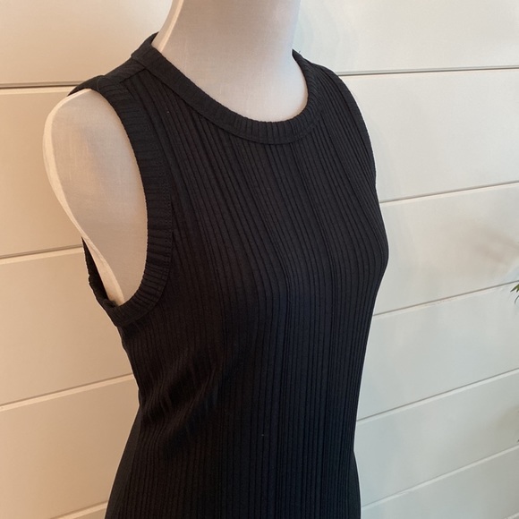 Express Ribbed Black Sleeveless Maxi Dress - Picture 3 of 11